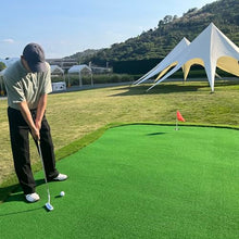 FixtureDisplays Golf Putting Green Mat Set Artificial Turf with Golf Balls and Putter 20 X 10