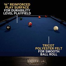 Thornton Modern Drop Pocket Table With Pool Ball and Cue Stick Set Black/Blue