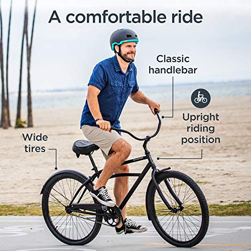 Schwinn Huron Adult Beach Cruiser Bike 26-Inch Black