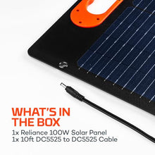 NEBO RELIANCE 100 Watt Solar Panel | Foldable, 22% Sunlight to Solar Energy Conversion Rate, Compatible with All Rambler, Pinnacle & Intrepid Portable Power Stations to Keep Multiple Devices Charged