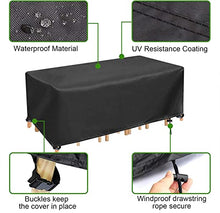 JIANSMZ Outdoor Furniture Covers 320x200x100cm Premium 600D Oxford Patio Set Covers for Rectangular Rattan Furniture Waterproof Garden Table and Chairs Protection Heavy Duty and