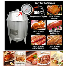 INTBUYING Stainless Steel Duck Roaster Oven Silver