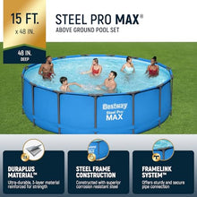 Bestway Steel Pro MAX 15’ x 48" Above Ground Pool, Pools Only, 2-Pack
