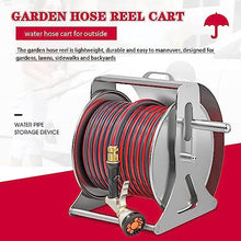 JTYMZYY Freestanding Garden Hose Reel, Wall Mounted 1/2 Inch Hose Reel Set for Watering Flowers/Washing Cars/Cleaning Floors, 10m/15m (15m)