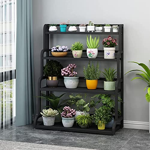 ZHOUYANB Indoor Plant Stand 4tier Metal Heavy Duty Ladder Flower Pot Holder Outdoor Multiple Planter Display Rack Storage Shelf For Garden Balcony Corne