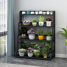 ZOCWJK Indoor Plant Stand Ladder Shelf for Flower Pots, Plant Stands Indoor 4Level Tall Flower Stand Rack,Balcony Outdoor Planter Shelf Display Rack Storage Black,A-80x40x102cm