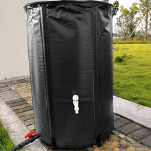 LumaGrove Rainwater Tank with Stand & Tap–Efficient Rainwater Harvesting System for Garden Includes Zippered Cover Blue Water Barrels & Complete Kit(100 X 98 Cm/750 L,Noir)
