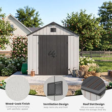 Dastiaque Outdoor Storage Shed,8x12FT Resin Storage Shed for Backyard Patio