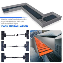 Pimluity Outdoor Electric Snow Melting Mats for Roof and Gutters, 140℉ Roof Snow De-Icing Kit, Roof Heat Tape for Ice Dam and Pipe (4.72 X 118 in 2PCS)