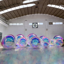 YBZCHLM Giant Inflatable Mirror Ball Set with Air Pump Iridescent 12pcs