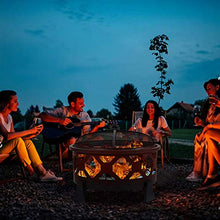 KOMFGT Portable Outdoor Fire Bowl,32 Inch Wood Burning Firepits,with Fire Place Poker Waterproof Cover Fire Pit