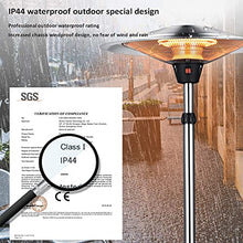 Patio Heater Outdoor Electric Heater 3000W Outdoor Heater Free Standing Indoor Outdoor Heater IP44 with Tip Over Protection Instant Warm-(3000W) 72x210cm(28x82in) (72x210cm(28x82in) (3000w))