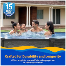 Blue Wave Marbella 15-ft Round 52-in Deep Above Ground Swimming Pool – with Steel Wall & Top Rails, Sand Filter, Overlap Liner, A-Frame Ladder & Maintenance Kit – Complete Outdoor Pool Accessories