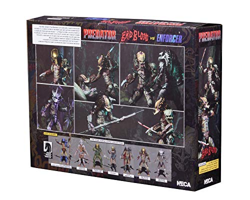 NECA Predator 7” Scale Action Figures Ultimate Bad Blood vs Enforcer 2-Pack Multi-colored