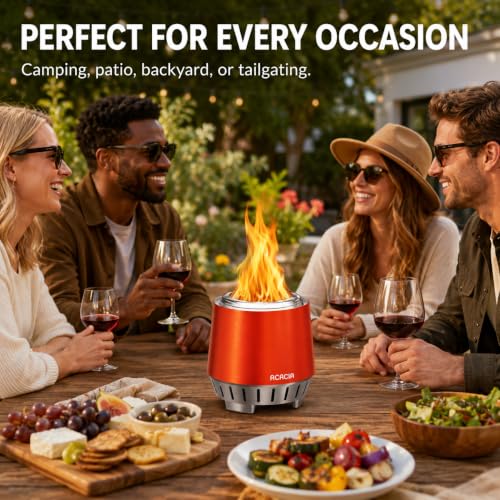ACACIA Outdoor Stove, Outdoor Wood Burning Bonfire Firepit Portable Stainless Steel Fireplace with Carrying Bag for Outside, Patio & Backyard