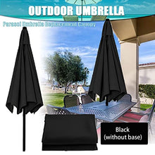 FKTHYO Parasols Replacement Parasol Canopy Cover 3/2.7m 8/6 Ribs Parasol Canopy Cover Replacement Patio Market Umbrella Waterproof Umbrella Replacement Top Shade Cover,Black-2.7m/8.8ft (6ribs)