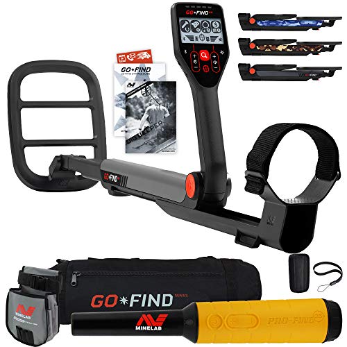Minelab GO FIND 44 Metal Detector Bundle with PRO FIND 35, Black Carry Bag, Finds Pouch
