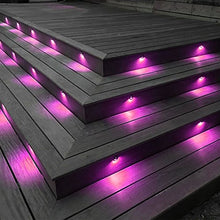 FVTLED LED Deck Lighting Kits, 30pcs WiFi Controller Φ1.97 Low Voltage LED Step Lights RGB Recessed Light Compatible with Alexa Google Home Smart Phone RGB Lamp, Bronze