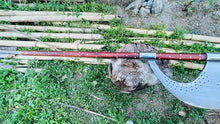 EGKH Custom Blade Large Bardiche Pole Axe Blunt Axe Head High Carbon Steel Silver