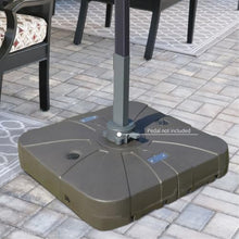 OROTLECT Square Cantilever Patio Umbrella Base With 4 Wheels For Easy Moving, Heavy Duty Umbrella Stand Weight, 330 Lb Capacity Sand Or 249 Lb Capacity Water, Coffee