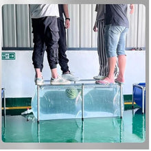 MUHM Pool Above Ground, 100% Transparent Swimming Pool Pool, Thickened PVC Cold Resistant with Stainless Steel Bracket, Easy to Install, 10 Years of Use (Color : Clear, Size : 150X100X61CM)