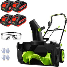 HaiZethonic Cordless Electric Snow Blower, 40v/3500w 4batteries