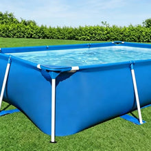 Rectangular Metal Frame Above Ground Swimming Pool, with Steel