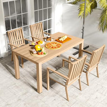 RoyalCraft Aluminum 5-Piece Patio Dining Set with Removable Cushions Brown