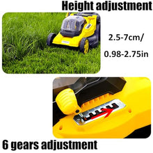 NJDQFA Electric Mower Cordless,Battery Operated Lawn Mower with 6 Adjustable Height 45L Collection Bag,80-Min Runtime Cordless Mower Brushless Motor