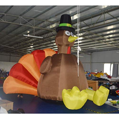 SAYOK Outdoor Inflatable Thanksgiving Decorations Turkey with Air Blower Black 13.12FT