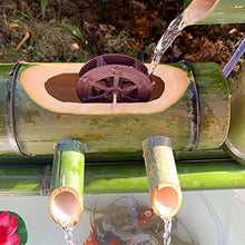 GenSDH Natural Bamboo Fountain with Pump, Water Features Outdoor Patio, Bamboo Water Fountains, Garden Fountains Outdoor, for Indoor Pond Fish Tanks Flower Pots, 100Cm,70cm