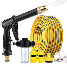 C/H Garden Hose Pipe 5m Flexible Watering Hose with Spray Gun Yellow