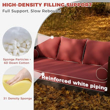 IYTFNSDLE 6Inch Twin Size Outdoor Swing Mattress Package Daybed Set,Olefin Twin Size Porch Swing Bed Cushion Set,Cushion Package for Daybeds Waterproof (Wine Red, 75 * 39 * 6in)