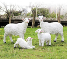 XYYZZZ Large Size Outdoor Statues for Garden Art Decor Farm Animal Statues Lamb Garden Outdoor Garden Sculptures Patio Yard Decor Sheep Crafts Ornaments Simulation Statuette(White5(22X8X19INCH))