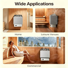AETEREOS Sauna Heater, Electric Sauna Stove, Steam Bath Sauna Heate 3h Timer and Adjustable Temp for Max. 76-318 Cubic Feet, Home Hotel Spa Shower Use 110V 3KW