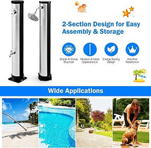 CFDZCP Outdoor Shower kit 7.1Ft / 10 Gallon Outdoor Shower W/Sprinkler Head & Foot Shower, Hot and Cold Adjustment ，Up to 60°C / 140°F，Poolside Backyard Outside Shower Kit