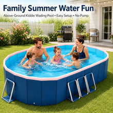 Hard Sided Fold Up Above Ground Family Pool, No Pump Kiddie Wading Pool