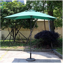 LumaGrove 1.3×2.3m Rectangular Balcony Parasol with Tilt and Crank, Patio Umbrella Outdoor Market Table Umbrella Sun Shade(Dark green)