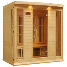 DYNAMIC SAUNAS Maxxus 4 Person Low EMF FAR Infrared Sauna Natural Finish