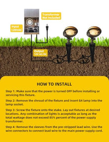 COLOER Brass Landscape Flood Lights 12 Pack with LED G4 Bulb (501B Bronze)