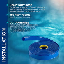 Alpine Corporation PVC Lay-Flat Water Discharge Hose, 300 ft.