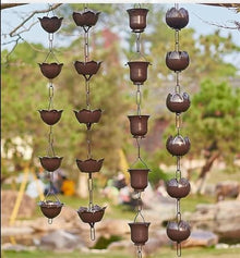 OGMOYT Aluminium Rain Chain for Courtyard Temple, Roof Gutter Down Spout Outdoor Garden Decorative Chain