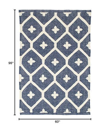 Dash & Albert Elizabeth Indoor/Outdoor Area Rug 5' x 8' Navy