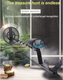 Portable Metal Detector for Adults & Kids, Adjustable Height, LCD Display, Pinpoint, 8" Waterproof Coil, Gold & Coin Finder(Type B)