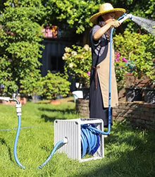 Wall-mounted Hose Cart Set, Garden Spray Gun Watering Hose Reel, Portable and Mobile, Very Suitable for Garden Watering