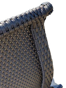 Bridgeton Moore GF-LD3061-1/812 Wyndermere Woven Outdoor Round Table Set of 5 (KIT) Patio-Dining-Chairs, Black