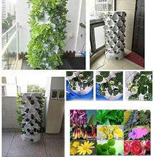 WRTYHGVGT Hydroponic Growing Kits Hydroponic Tower 48Pots Hydroponic Planting System Indoor and Outdoor Multi-Layer Soilless Planting Equipment Kit Vegetables Fruits and Herbal Planting