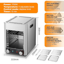 USZWBY Agreilduite Electric Steak Grill,1700W Portable Stainless Countertop Oven,800℃ Adjustable Temperature - 5 Min Preheating - 10min Timing