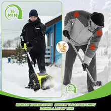16-Inch Cordless Snow Shovel, Battery Powered Snow Blower,4.0 Ah Battery Pack, and Quick Charger Included，for Driveway, Patios, Sidewalks,Red-2Battery