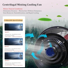 Acivirdde 46l Portable High-Velocity Commercial Outdoor Misting Fan,3 Speeds,4 Metal Blades,12-Hour Use